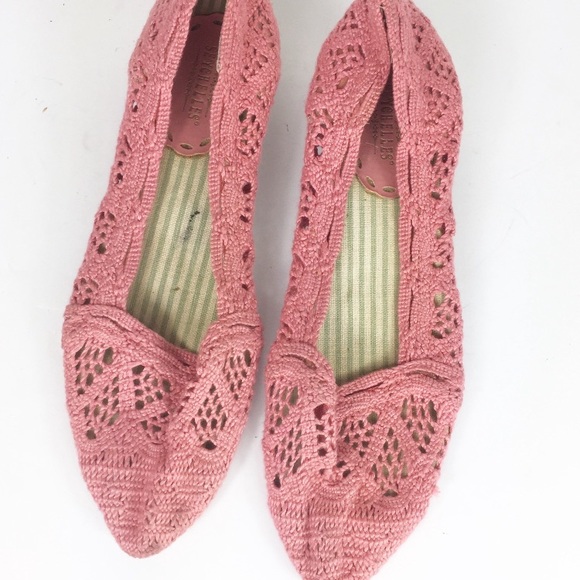 Seychelles Shoes - Seychelles Pink Embroidery Kitten Heels Flats